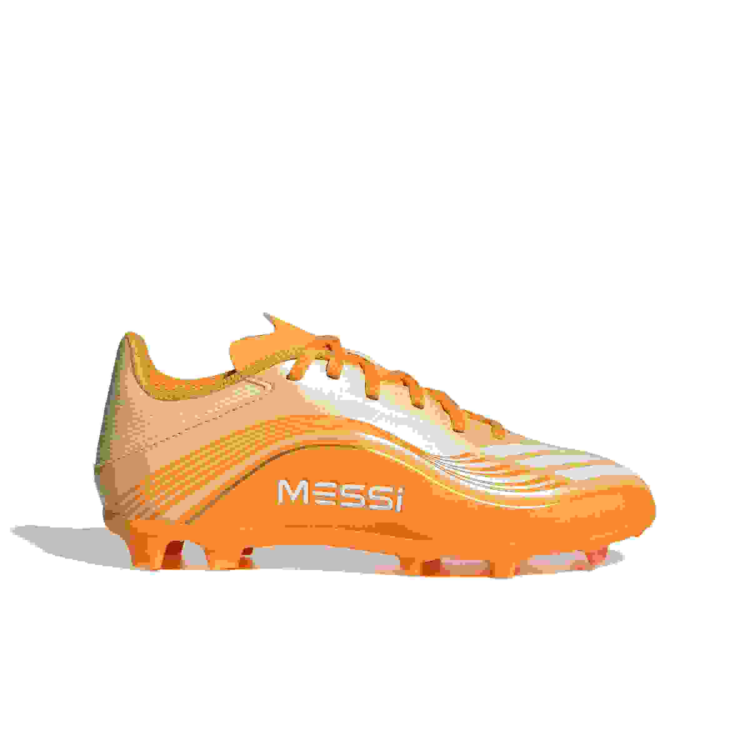 adidas F50 Messi League FG Grade School Kids' "Ice Tangerine/Gold/Pure Tangerine" Soccer Cleat